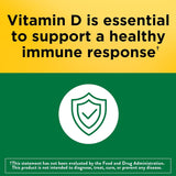 Suplemento de Vitamina D3 2000 IU Nature Made, 250 Gelatinas