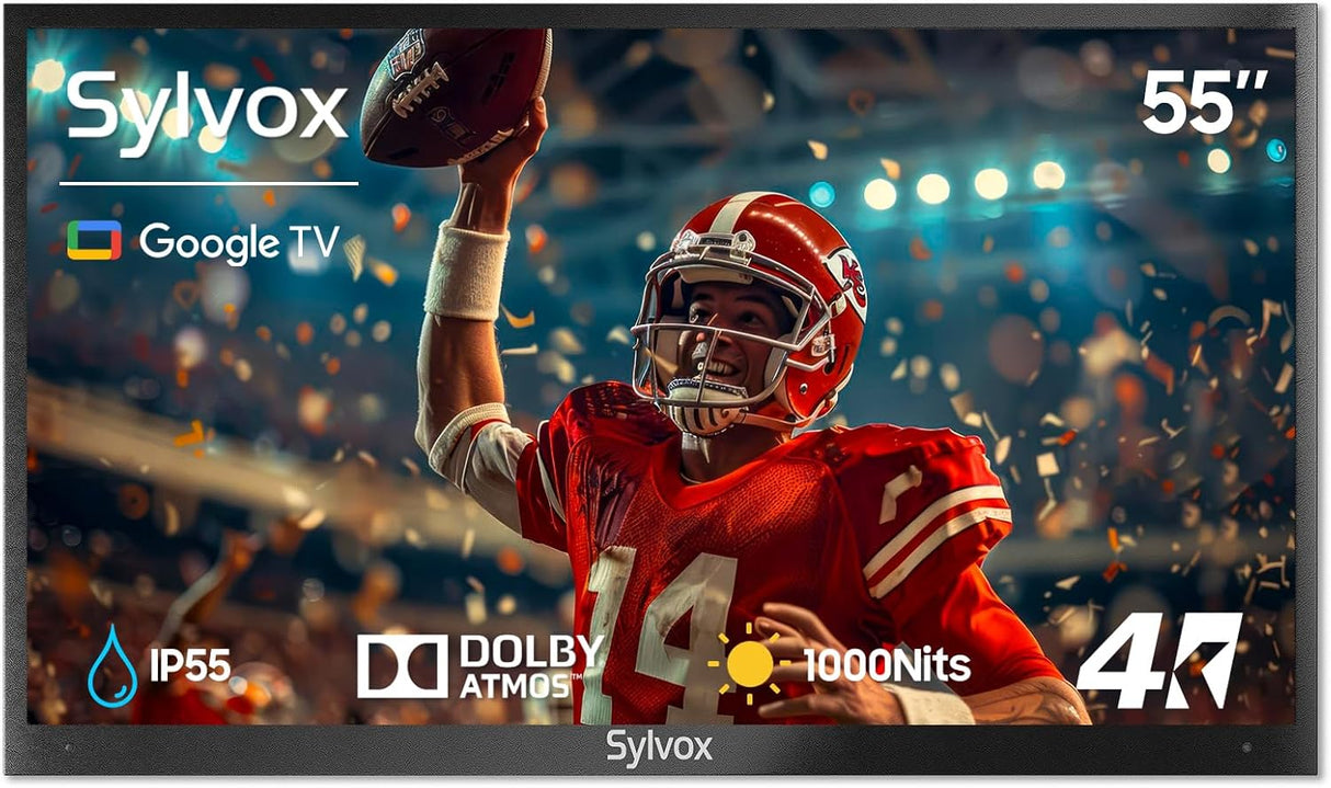 Televisor Exterior SYLVOX 55 4K HDR 10 Impermeable Deck Pro 2.0