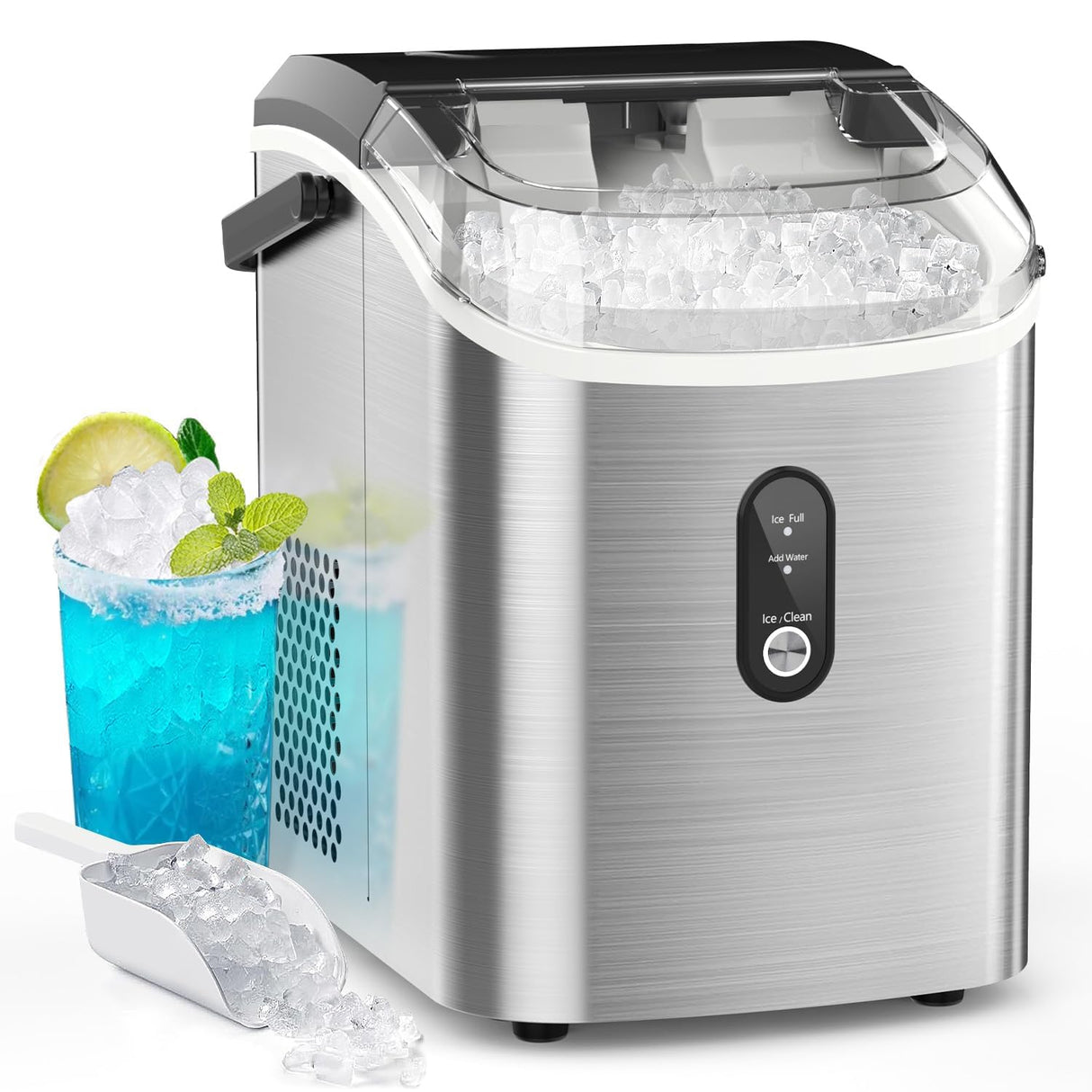 Máquina de Hielo en Pebbles, Limpieza Automática, 6 Minutos