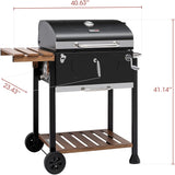 Parrilla de carbón de 24 pulgadas ahumador de barbacoa