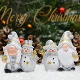 Muñeco de Nieve Hodao Duo de Gnomo y Decoración Navideña