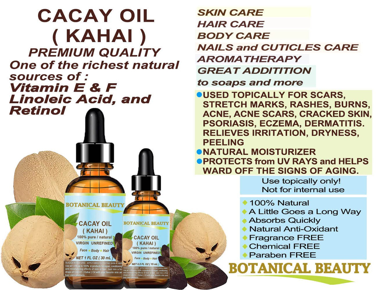 Aceite de Cacay Natural Antiarrugas con Retinol y Vitamina E