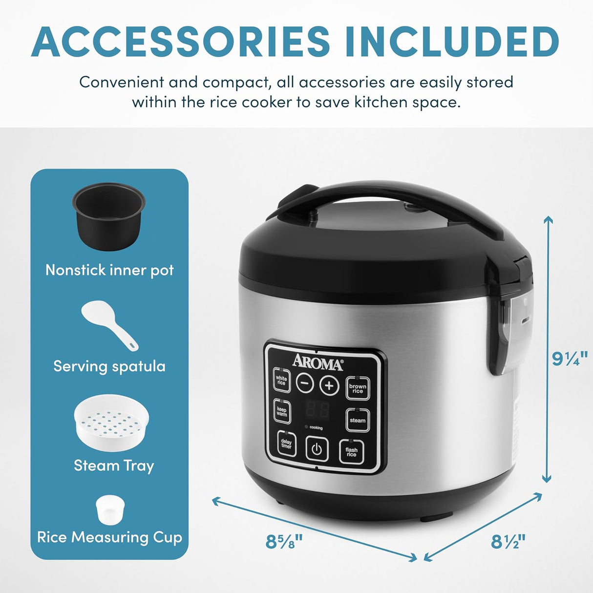 Olla Arrocera AROMA, 4 tazas, Multicooker, ARC-914SBD