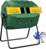 Compostador Giratorio 43 Galones con Puerta Deslizante Verde