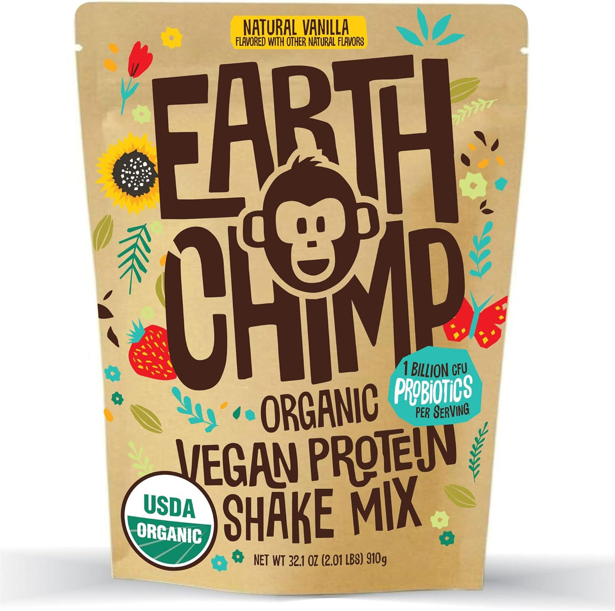 Proteína vegana orgánica en polvo con enzimas digestivas