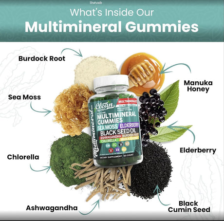 Gummies de Musgo Marino y Aceite de Semilla Negra - Clean Nutra