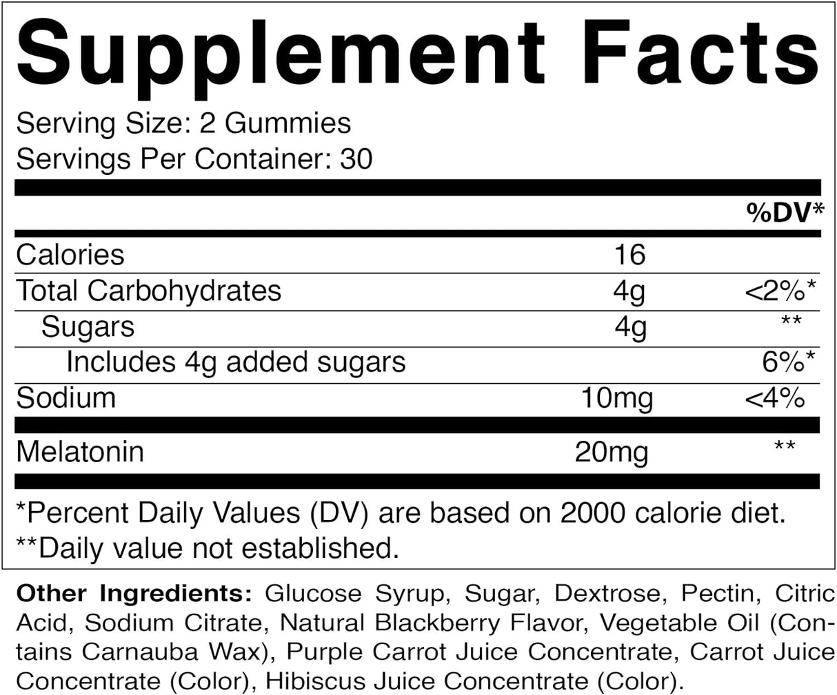 Vitamatic suplemento que no forma hábito para dormir 20 mg