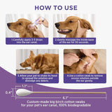 Limpiador de Oídos para Perros HICC PET, 4 fl oz, 30 hisopos