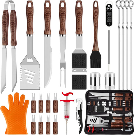 Kit de Accesorios para Parrilla 26pcs ROMANTICIST, Acero Inoxidable