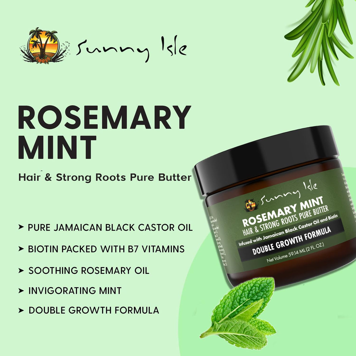 Aceite de menta de romero para cabello y raíces fuertes