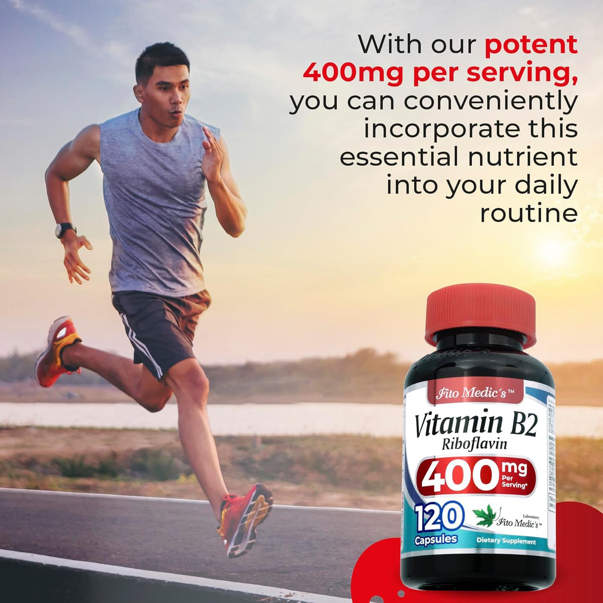 FITO MEDIC'S B2 Riboflavina 400mg 120 Cápsulas