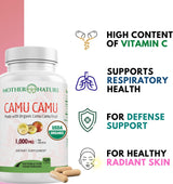 Camu Camu Vitamina C Orgánica 1000mg Vegan 120 Caps