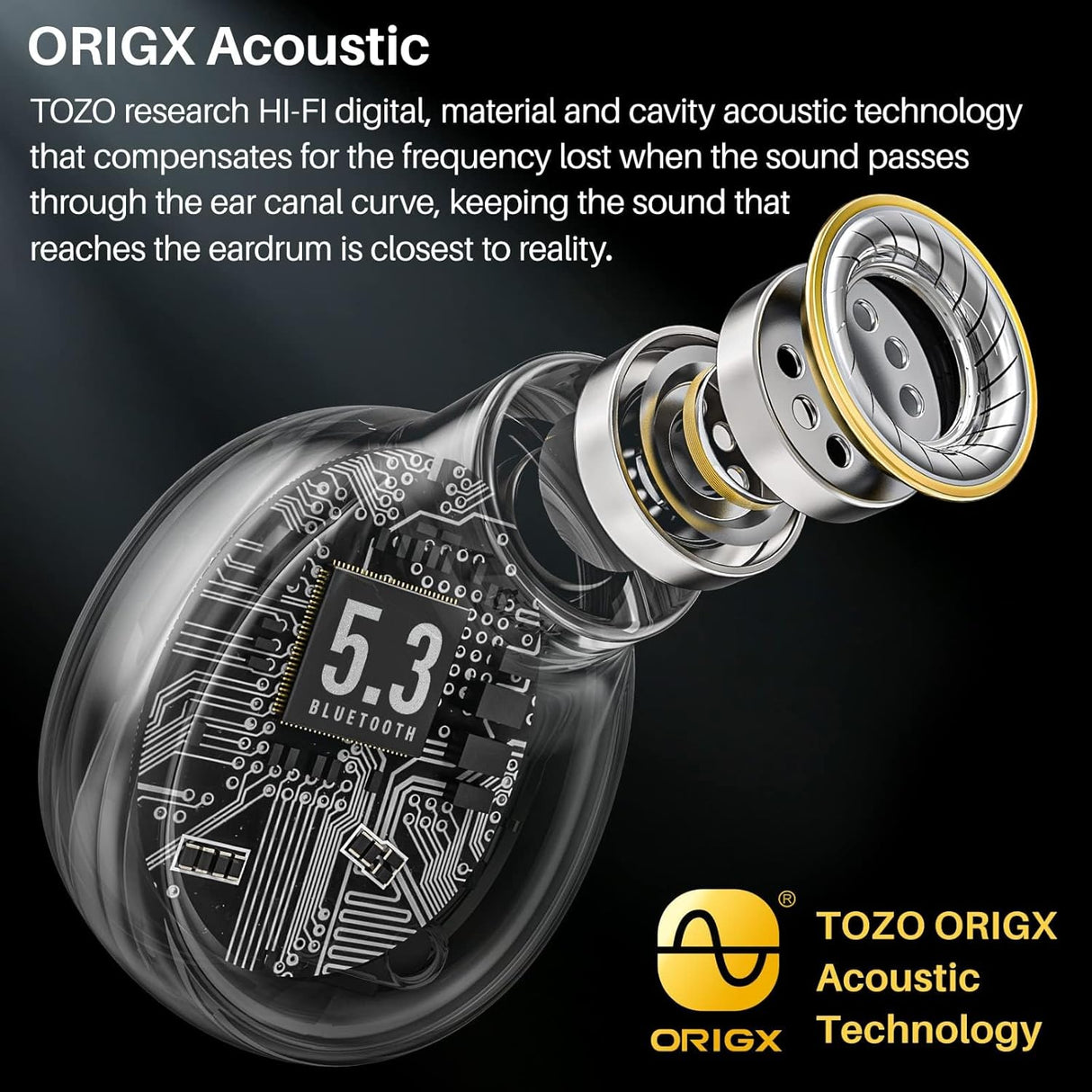 Auriculares TOZO T10, Bluetooth 5.3, sonido premium, IPX8