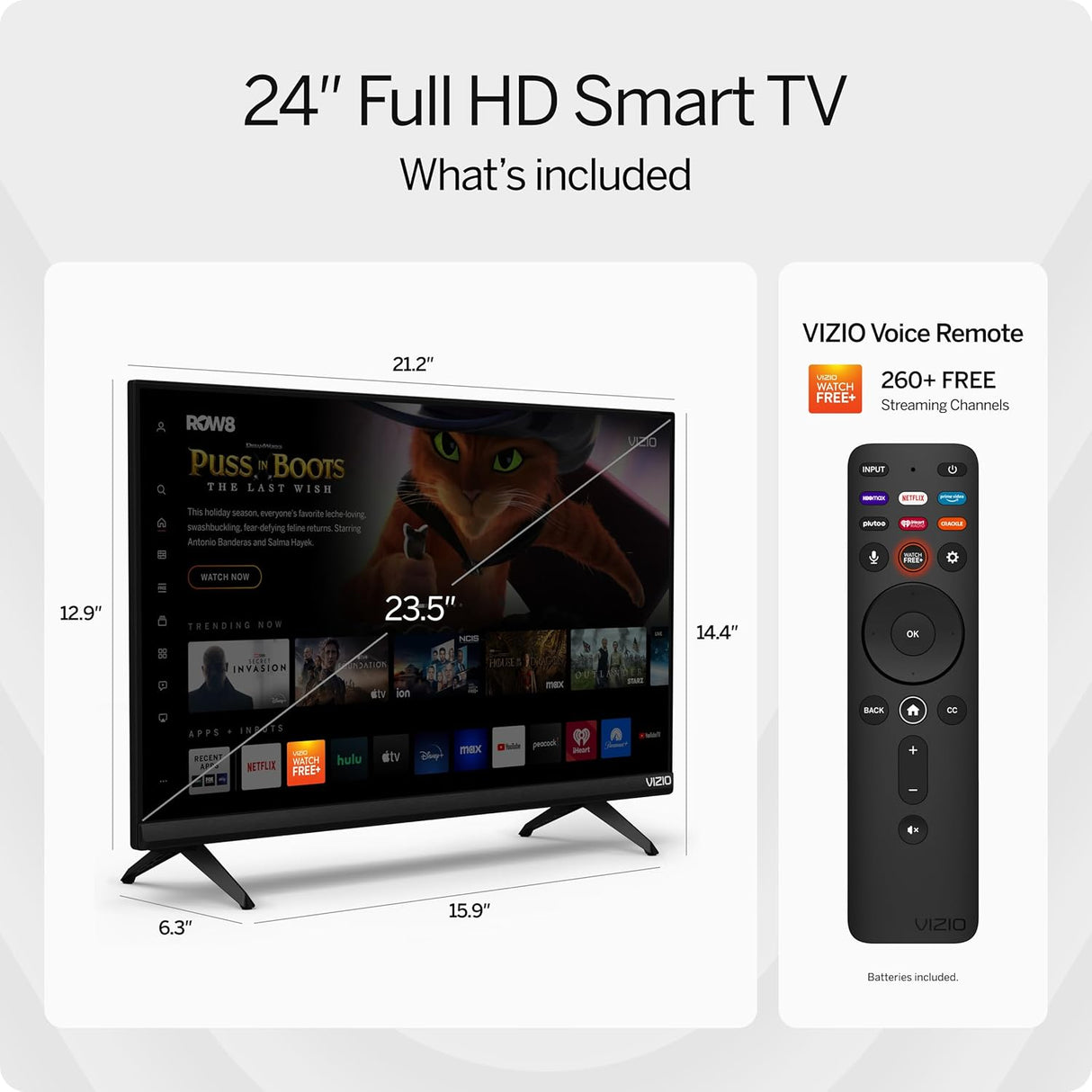 Televisor Smart VIZIO 24 FHD, Bluetooth, Alexa, D24fM-K01