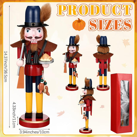 Figuras de Nuez de Madera 15 para Acción de Gracias - Decoración Festiva