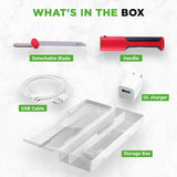 Cuchillo eléctrico NutriChef con cuchillas de acero, inalámbrico