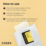 Máscaras de hoja coreana COSRX de mucina de caracol