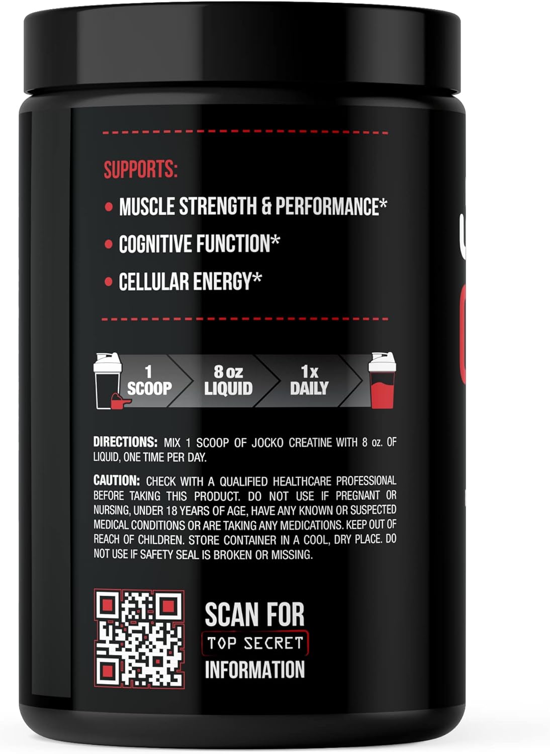Creatina Monohidratada Jocko Fuel - 90 Porciones Sin Sabor