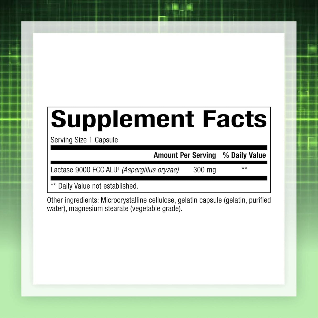 Suplemento enzima de lactasa ayuda intolerancia látea 60 cáp