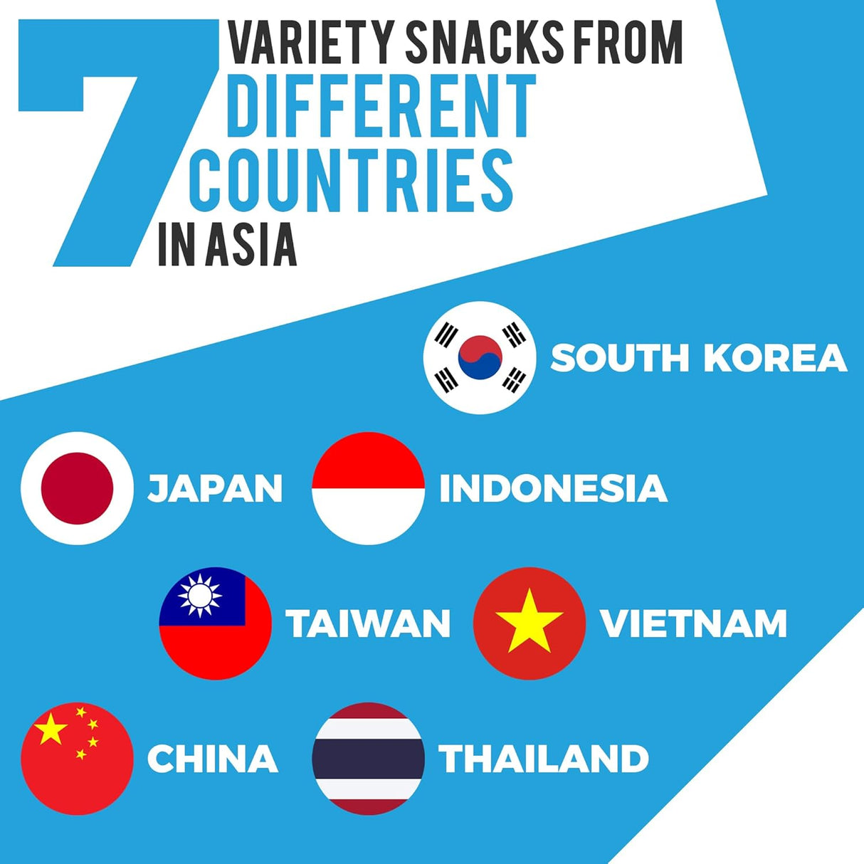 Caja de Snacks Asiáticos Dagaon 22 Piezas - Dulces y Salados