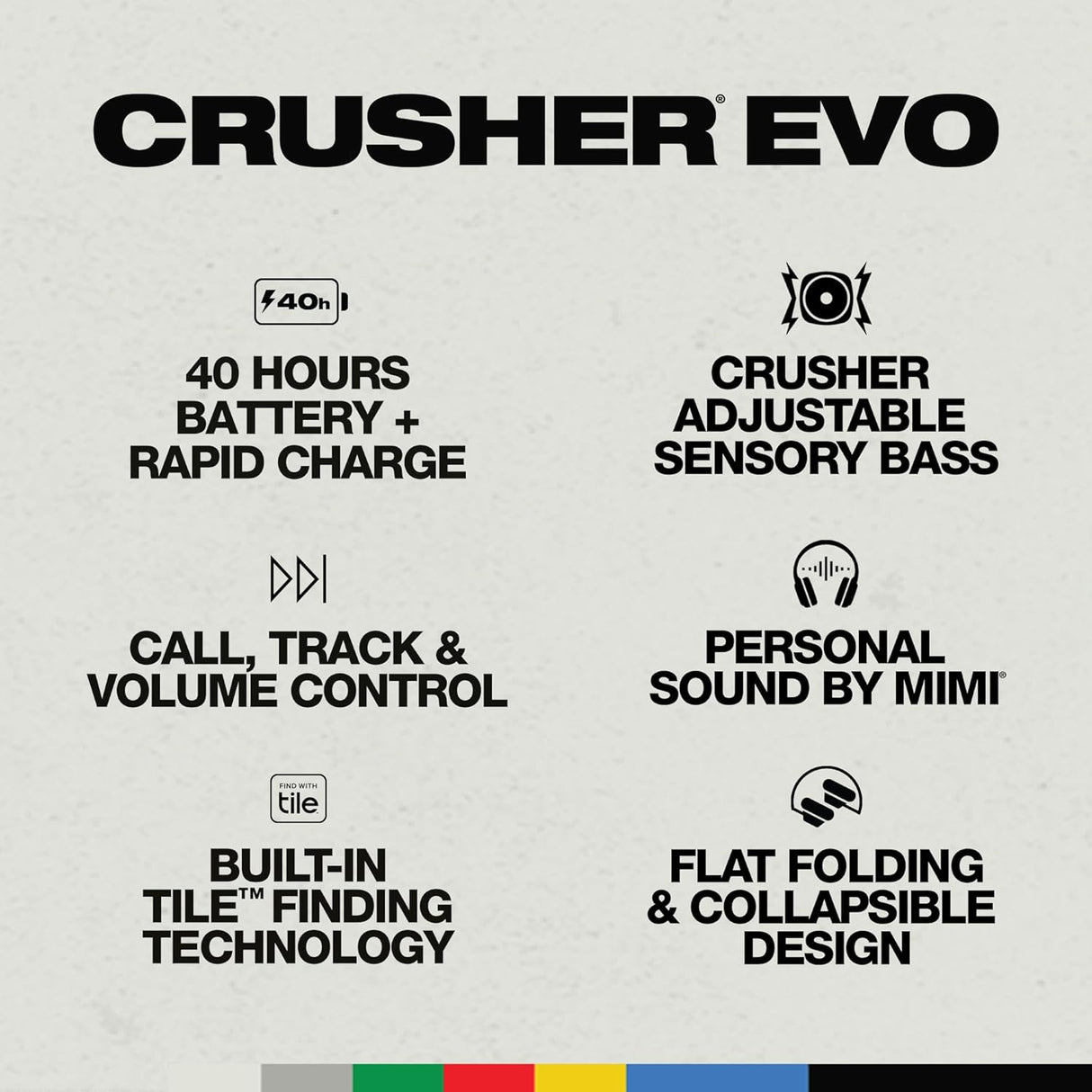 Auriculares inalámbricos con Sensory Bass y micrófono - Crusher Evo