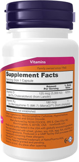 Suplementos Mega D-3 & MK-7, NOW Foods, 60 Veg Caps