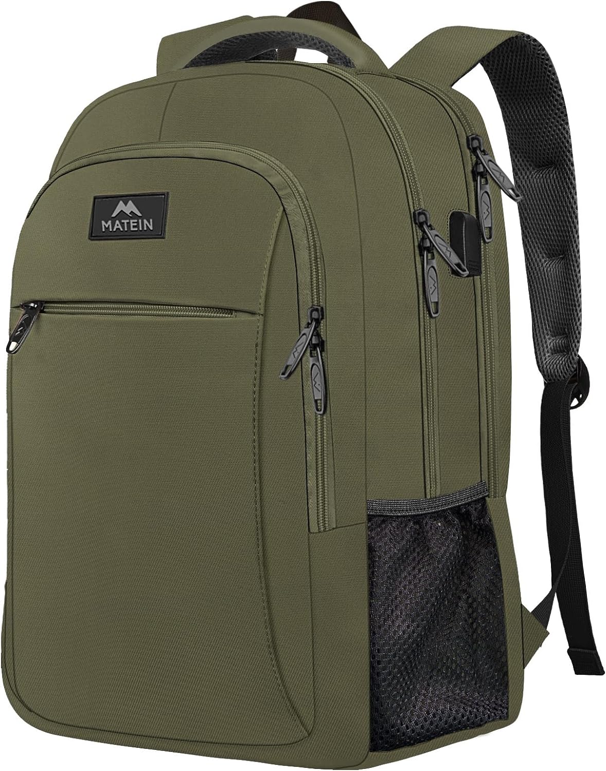 Mochila de viaje para laptop de 15.6 pulgadas verde