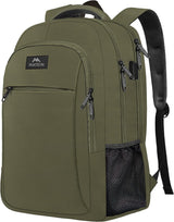 Mochila de viaje para laptop de 15.6 pulgadas verde
