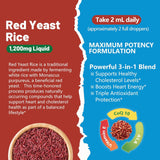 Red Yeast Rice con CoQ10, Orgánico, 1200mg, 2oz, Sin Citrina