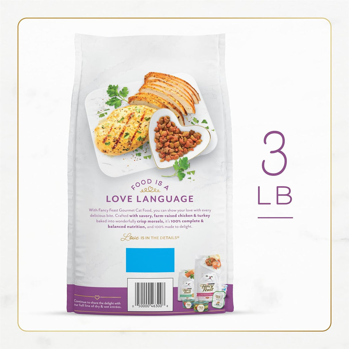 Purina Fancy Feast Alimento seco para gatos 3 libras