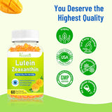 Gummies de vitaminas para ojos, sin azúcar, con luteína y zeaxantina, 120 cápsulas