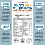 Multivitamínico Diario para Hombres +50, Apoyo Cardíaco y Mental