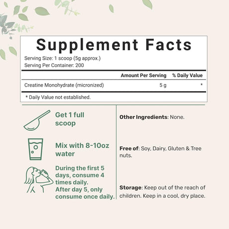 Suplementos Alimenticios monohidrato en polvo