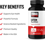 FORCE FACTOR Suplementos de luteína y zeaxantinac 60 un