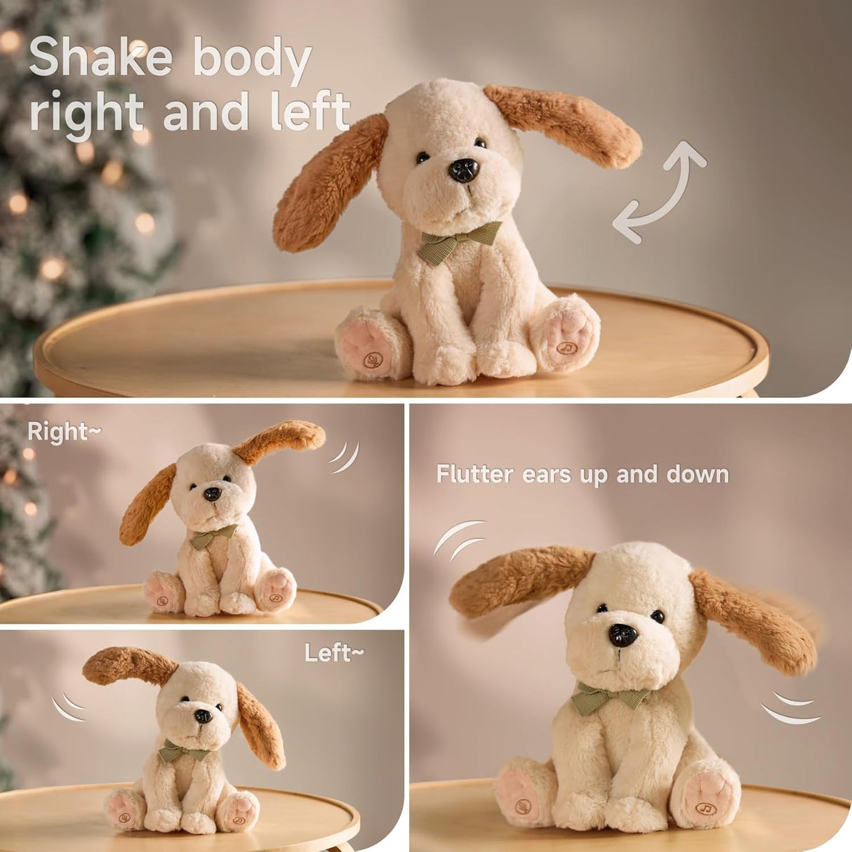 Perro de peluche interactivo TUMAMA, canta y habla, 10”