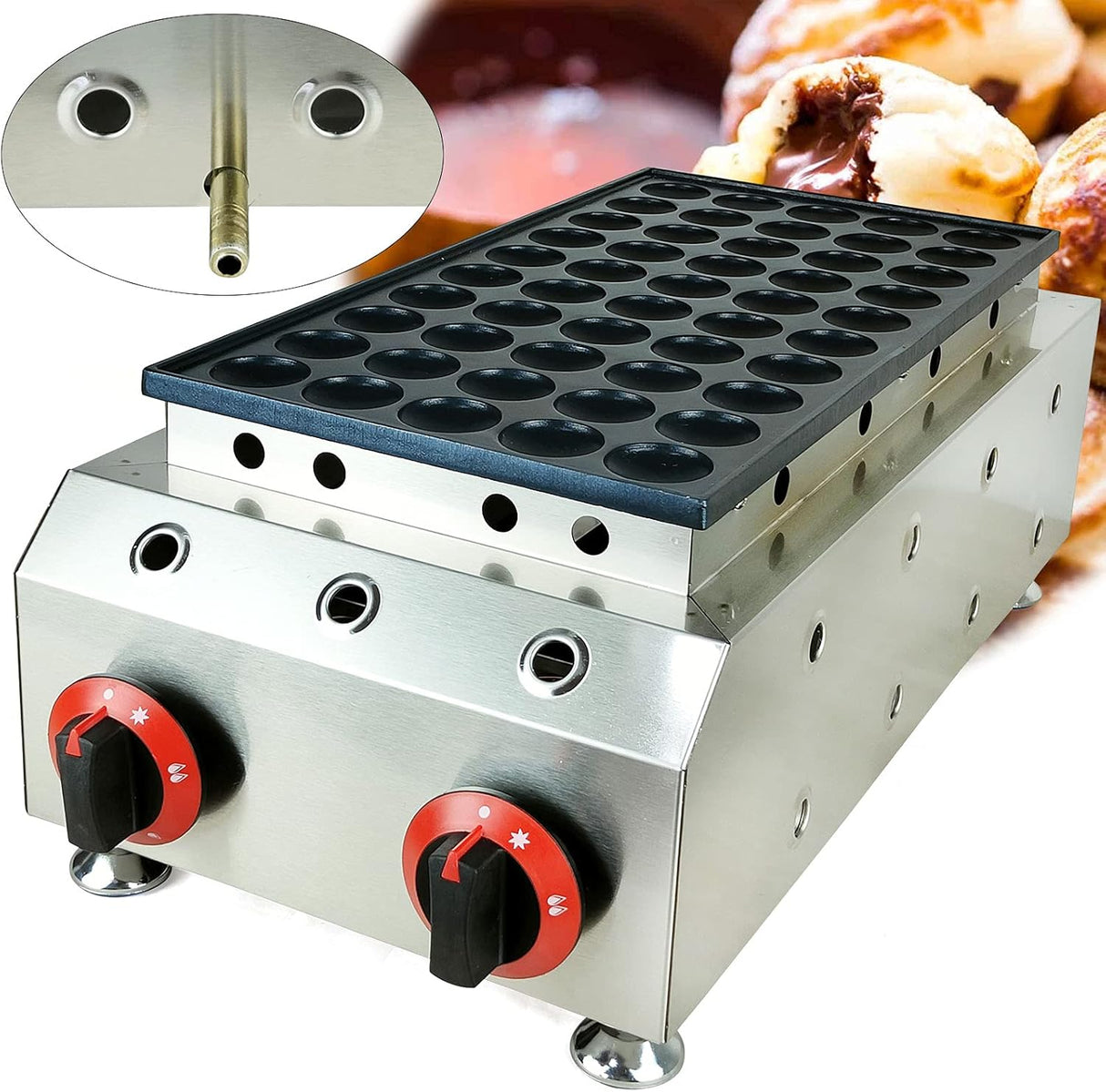 Máquina de Waffles LOYALHEARTDY, 50 pcs, ideal para panadería