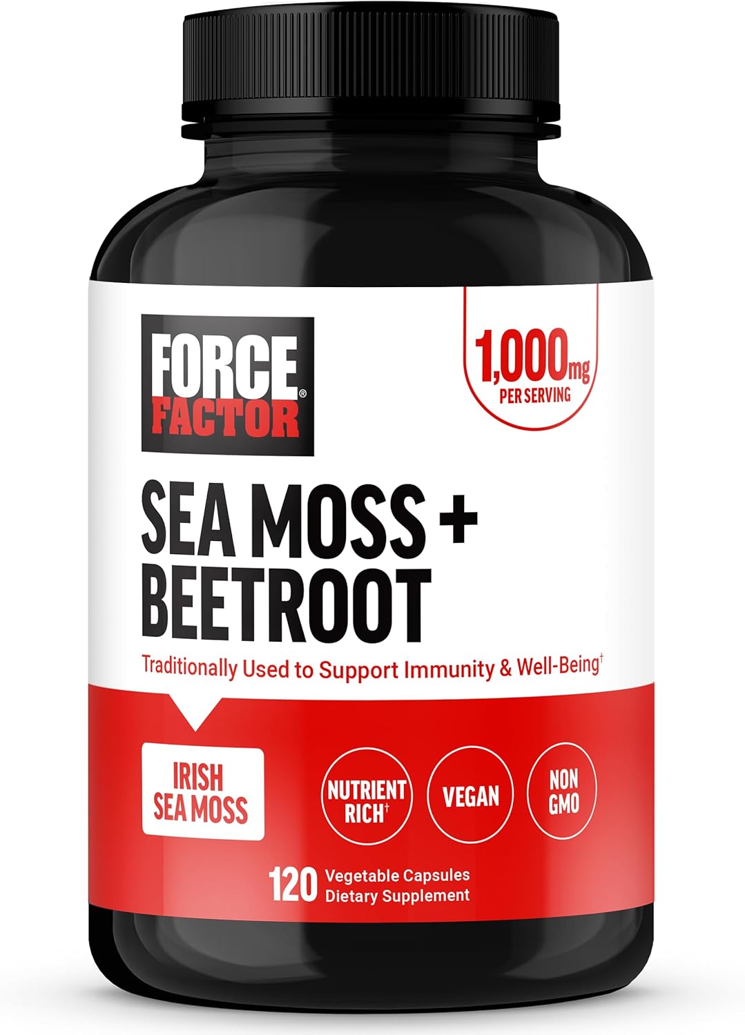 Irish Sea Moss + Beet Root Suplemento, FEM Force, Inmunidad y Energía, 120 cápsulas