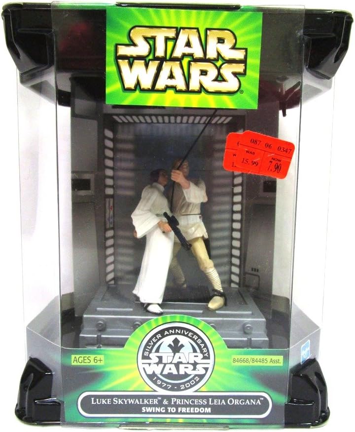 Figuras de Acción Star Wars Luke & Leia 1977-2002 Set Aniversario