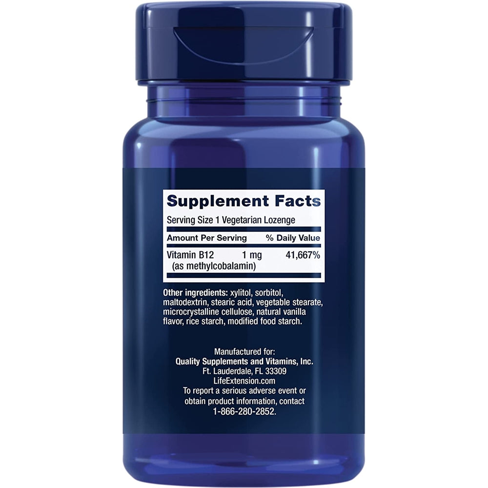 Suplemento Vitamina B12 metilcobalamina 1 mg salud cerebral