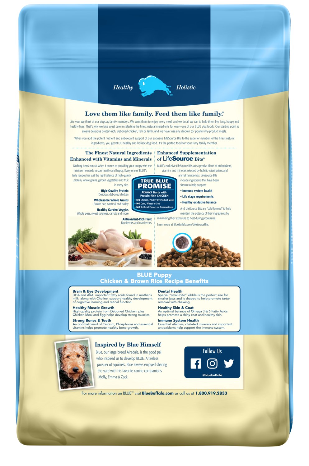 Comida seca para perros pollo y arroz integral 30 lb