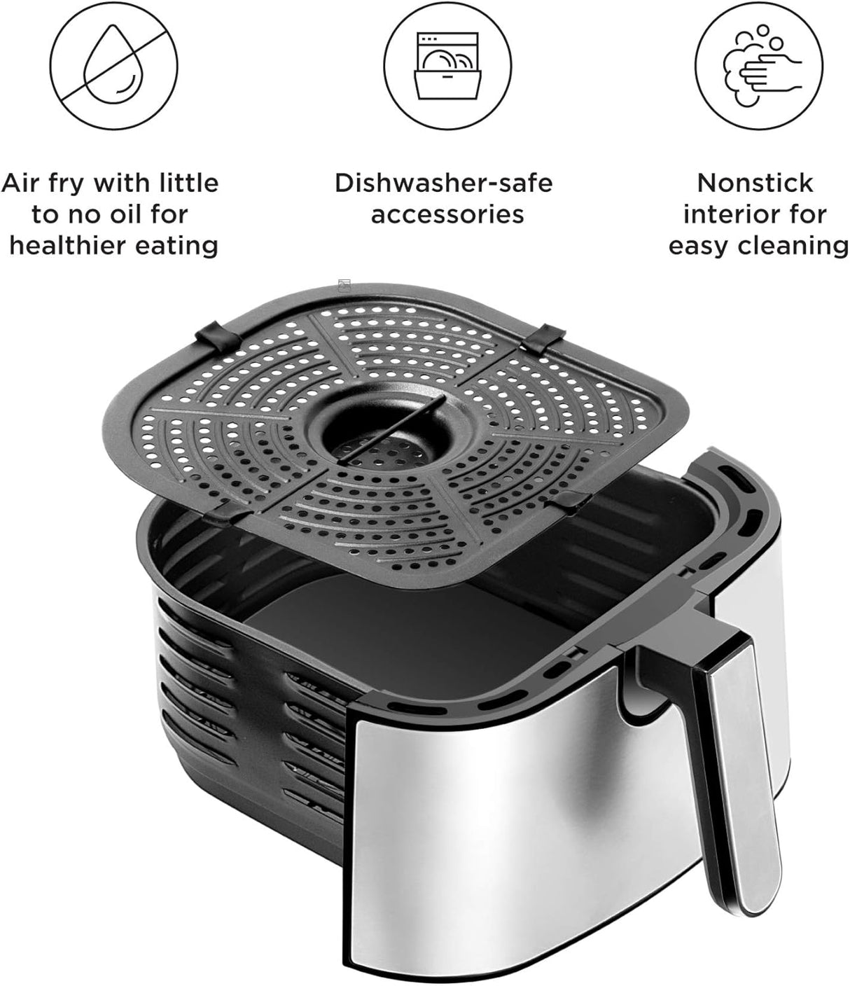 Freidora de aire CHEFMAN 4.5 Qt, fácil de usar, 60 min, autoapagado