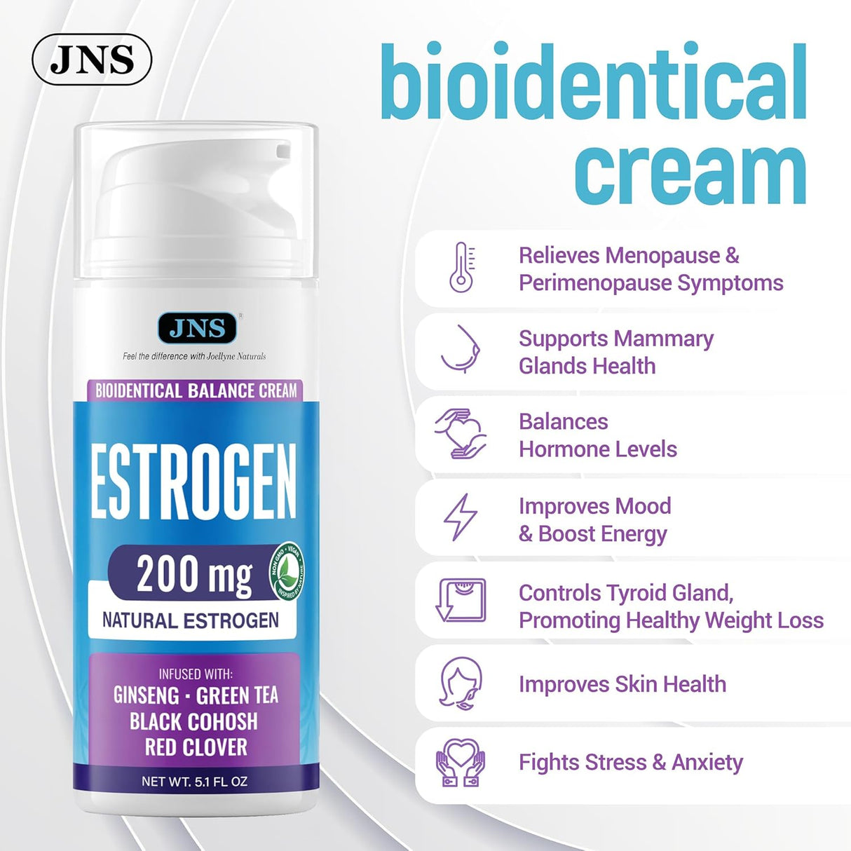 Crema de Estrógeno para Menopausia, 5.1 oz