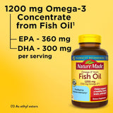 Aceite de Pescado Omega 3 Nature Made 1200 mg 100 Softgels