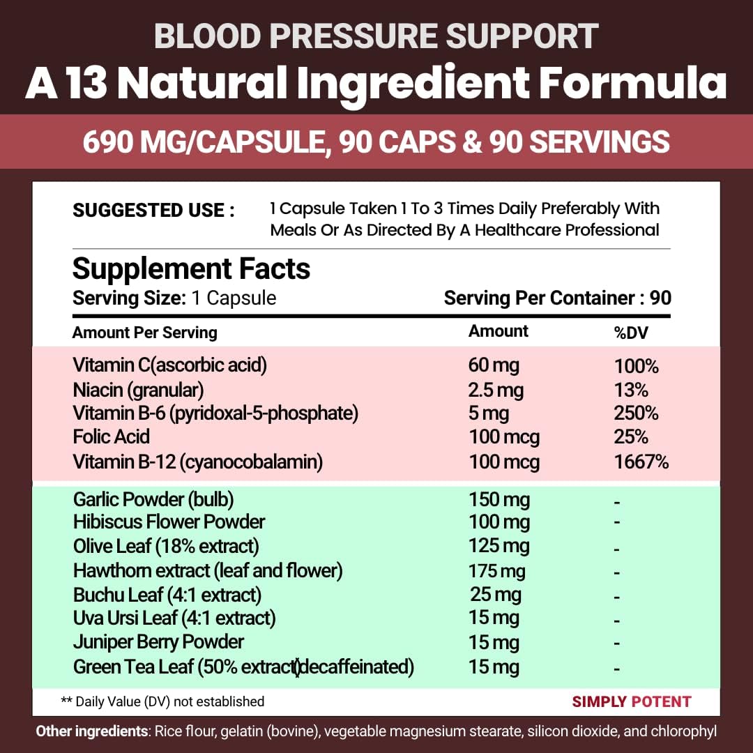 Suplementos con 13 vitaminas y hierbas Ácido fólico 90 und