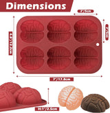 Moldes de Silicona Cerebro Kamehame, 2 Pcs para Halloween