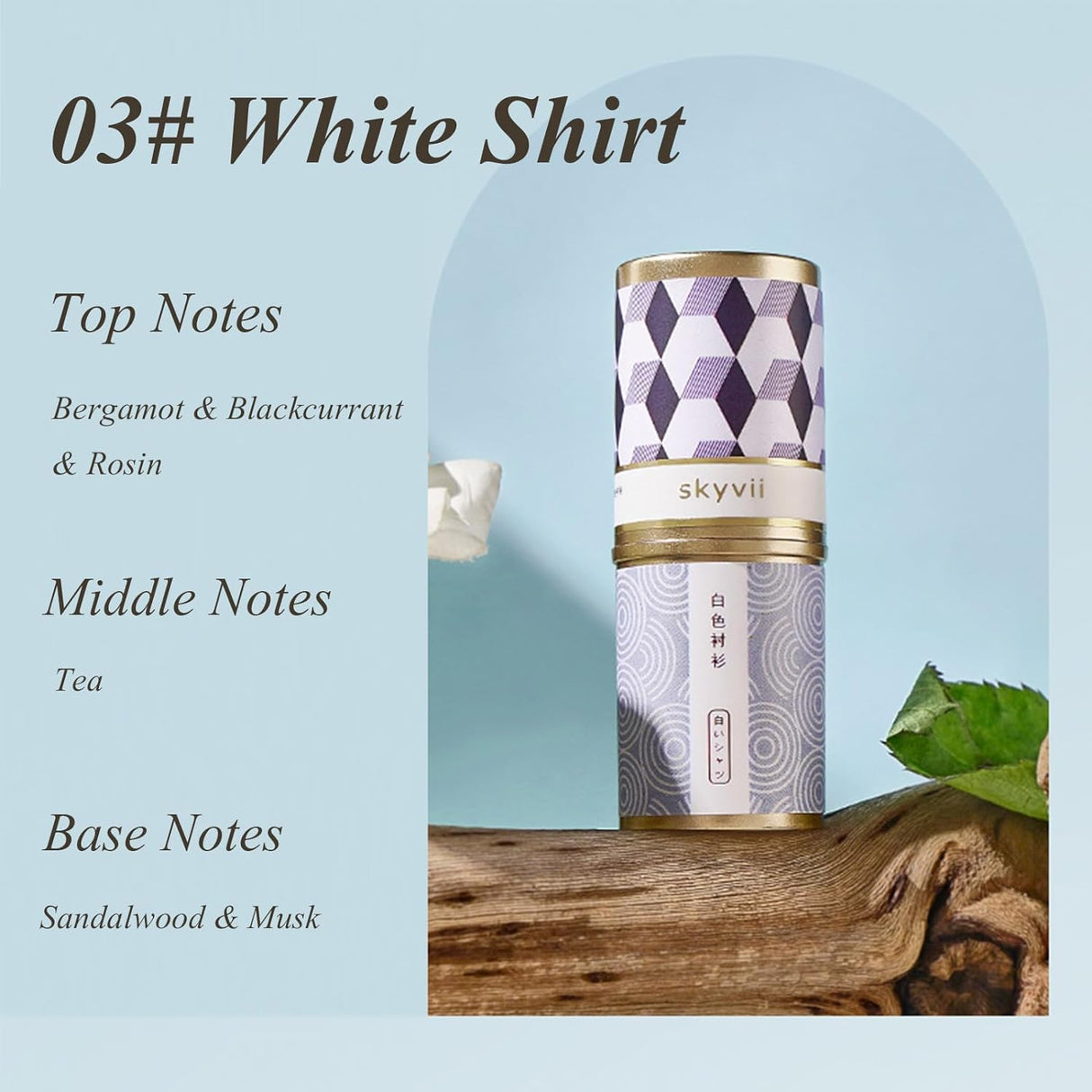 Perfume Sólido Portátil, Natural para Hombres y Mujeres