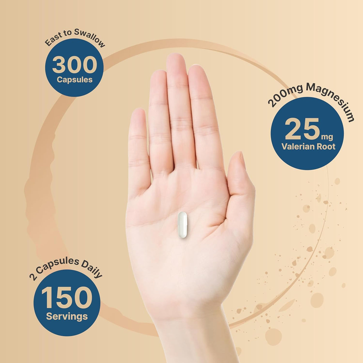 Magnesio Glicinato Puro, 300 Cápsulas, Alta Absorción, No GMO