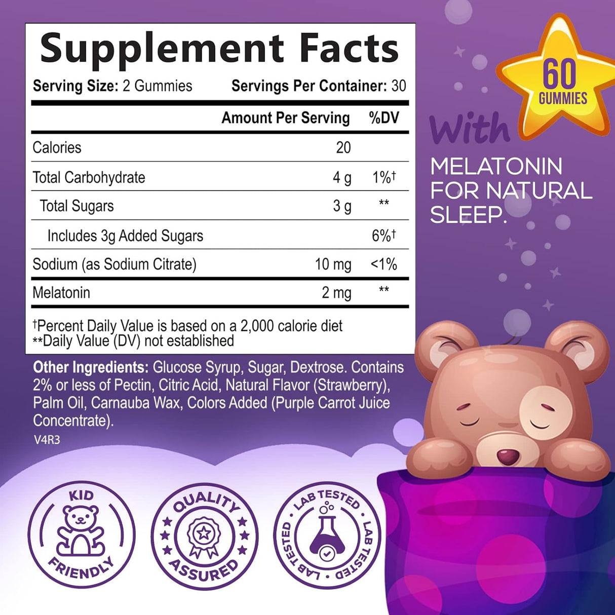 Gomitas apoyo para el sueño reparador natural para dormir
