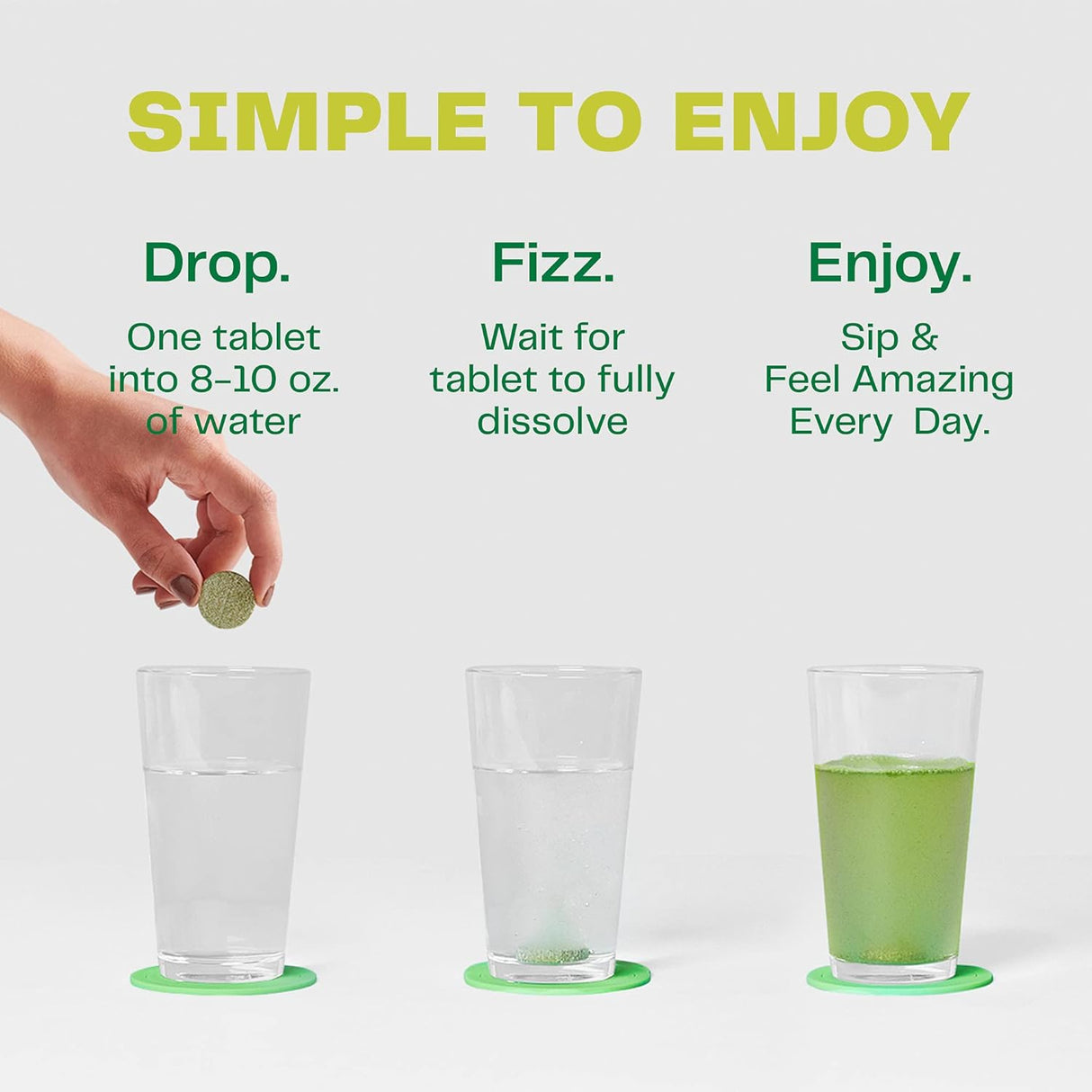 Suplemento fizzy  green Grass Tabletas efervescentes 6 pack