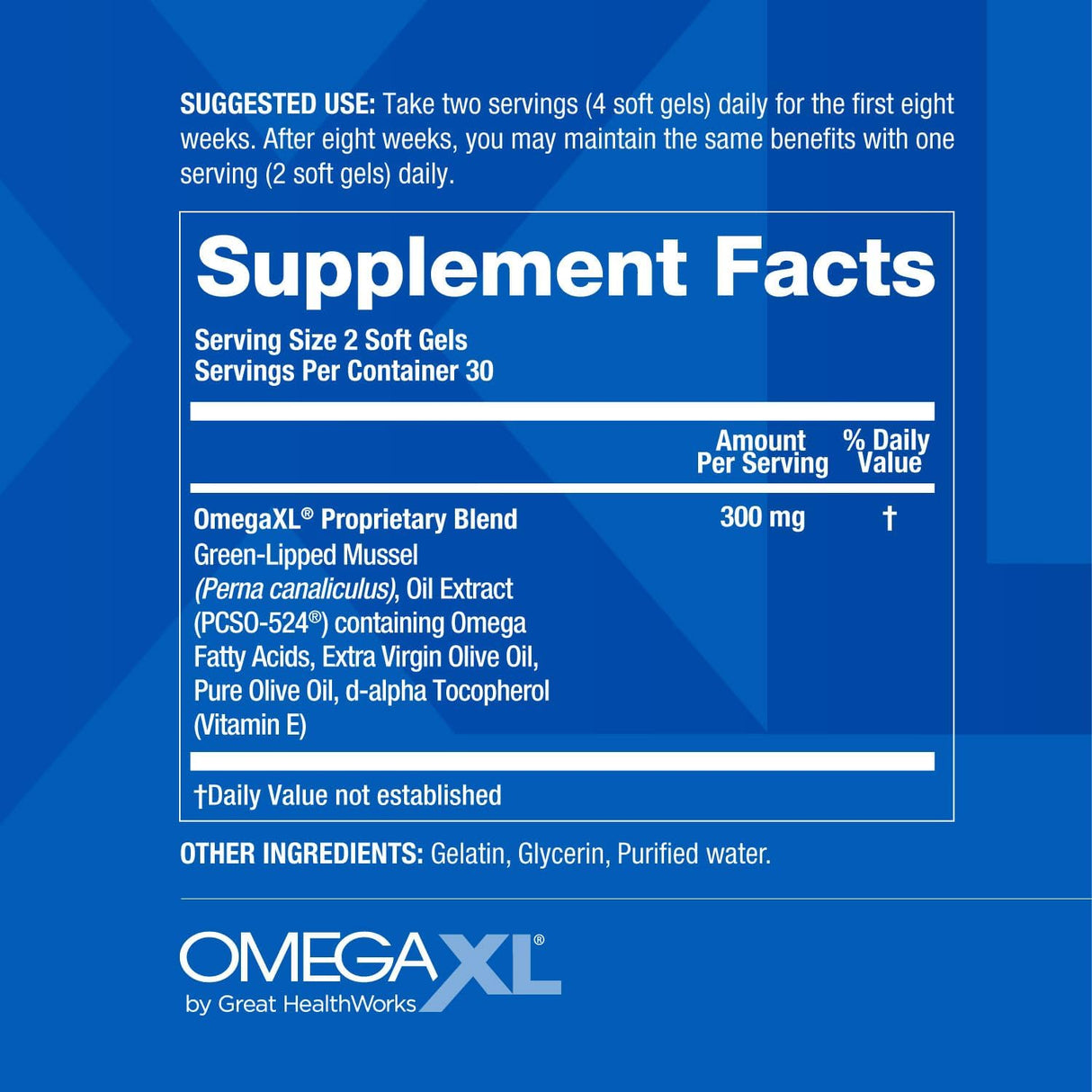 OmegaXL Suplemento para articulaciones, Soporte natural, 60 cápsulas